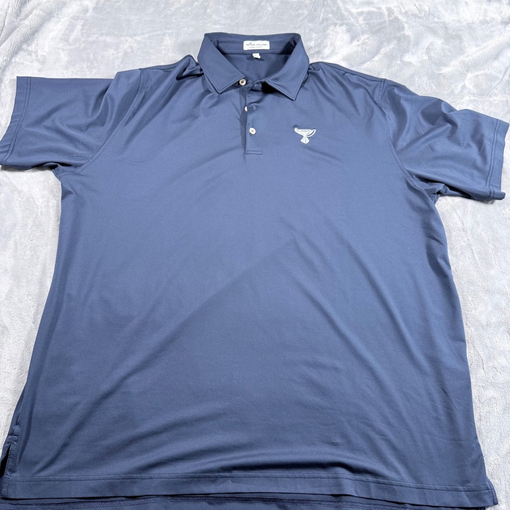 Peter Millar Navy Blue Men’s Polo with Whale Logo